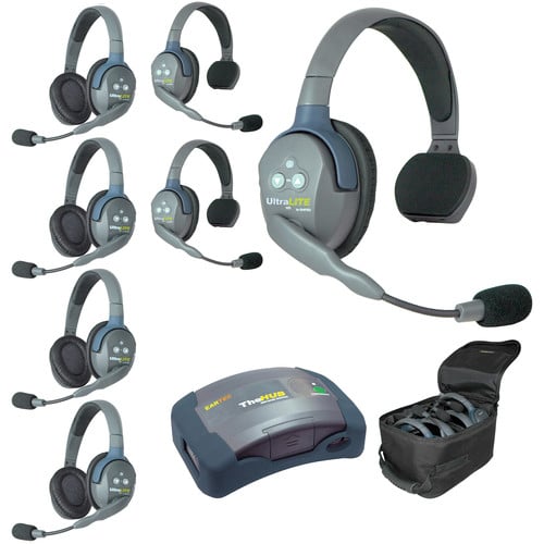Eartec UltraLITE HD HUB - 7 Person Kit