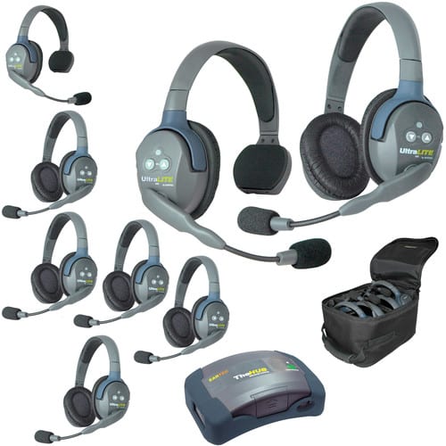 Eartec UltraLITE HD HUB - 8 Person Kit