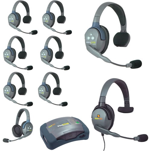 Eartec UltraLITE HD HUB - 9 Person Kit